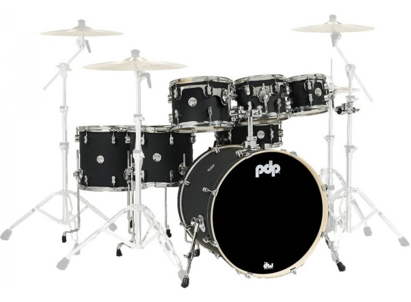 Ver mais informações do  <b>DW PDP CONCEPT Maple CM7 SATIN BLACK</b> Kit 7-pcs