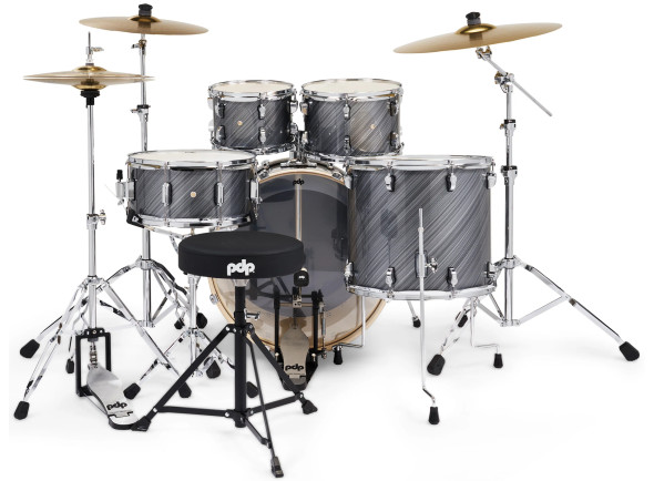 <b>DW PDP MAINSTAGE Twisted Graphite Kit Completo Bateria 5-pcs BD 22 PDMA2215KTTG</b>