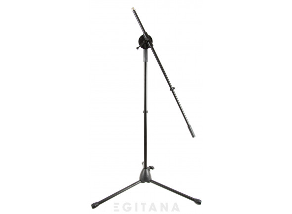 Egitana MS-2005  - Máx. Altura com braço: aprox. 210 cm, Peso: 1.60 kg, Cor: Preto, O segundo microfone pode ser montado próximo ao parafuso de bloqueio do braço, Conector roscado 3/8 , Base de metal fundido, 