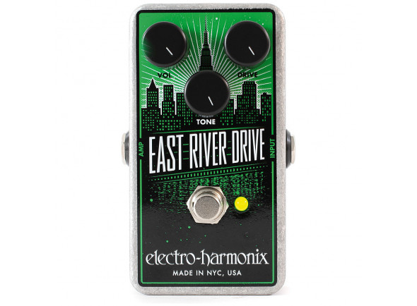 Electro Harmonix  East River Drive  - Cria overdrive clássico, Nano Series, Controle de volume, tom e direção, True Bypass, Dimensões (LxPxA): 65 x 110 x 57 mm, 