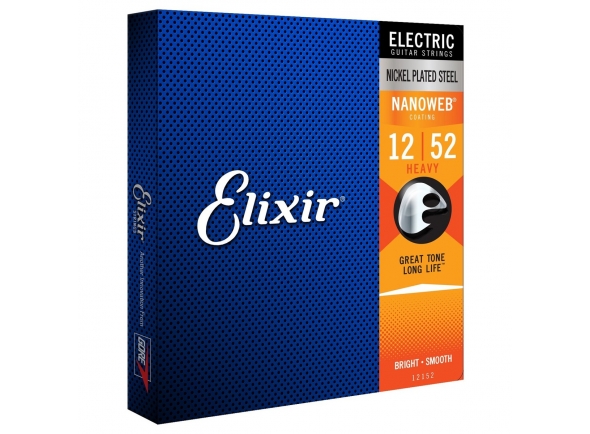 Elixir E12152 Nanoweb Heavy Strings 12-52  - Indicadores de corda: .012.016 .024w.032.042,052, 