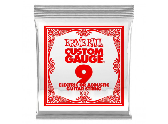 Ernie Ball  009 Single Slinky String - Espessura: 0,009, Aço simples, 
