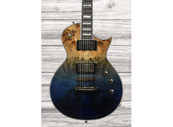 ESP E-II Eclipse Burl Maple Blue Natural Fade