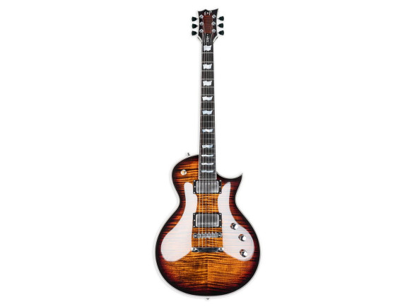 Guitares à pan coupé simple ESP Eclipse Custom Œil de tigre SB