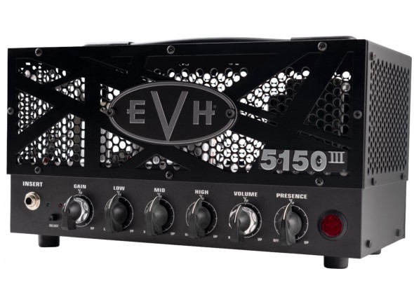 EVH 5150III 15W LBX-S  - Potência do amplificador de guitarra: 0 a 29 watts, Cabeça EVH 5150III 15W LBX-S, SKU 2256026000, Amplificação de guitarra elétrica, tamanho da cabeça, Circuito totalmente valvulado (4x 12AX7, 2x J...