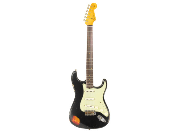 Fender 1960 Stratocaster Heavy Relic Rosewood Fingerboard Aged Black over 3-Colour Sunburst