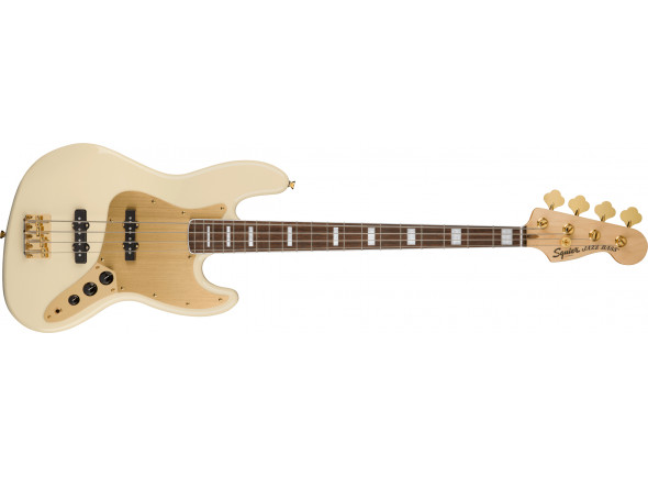 Ver mais informações do  Fender SQ 40th Anniversary Jazz Bass Gold Edition Laurel Fingerboard Olympic White