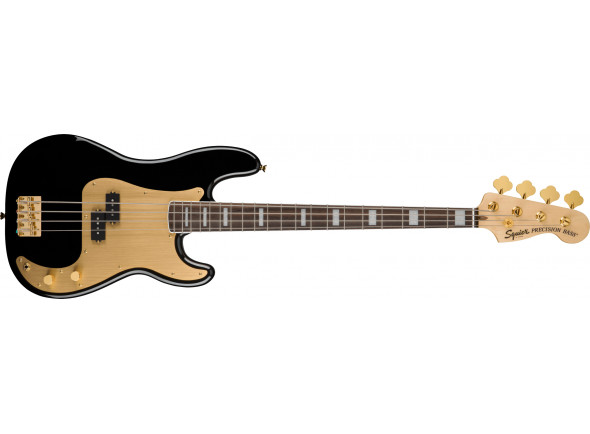 Ver mais informações do  Fender SQ 40th Anniversary Precision Bass Gold Edition Laurel Fingerboard Black