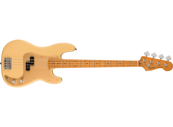 Ver mais informações do  Fender SQ 40th Anni. Precision Bass Vintage Edition Maple Fingerboard Gold Anodized Pickguard Satin Vintage Blonde