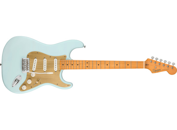 Ver mais informações do  Fender SQ 40th Anni. Vintage Edition Maple Fingerboard Gold Anodized Pickguard Satin Sonic Blue