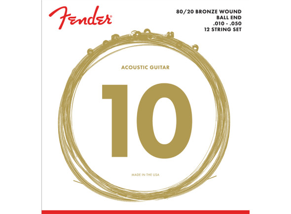 Fender  80/20 Bronze Acoustic Strings Ball End 70-12L .010-.050 (12)