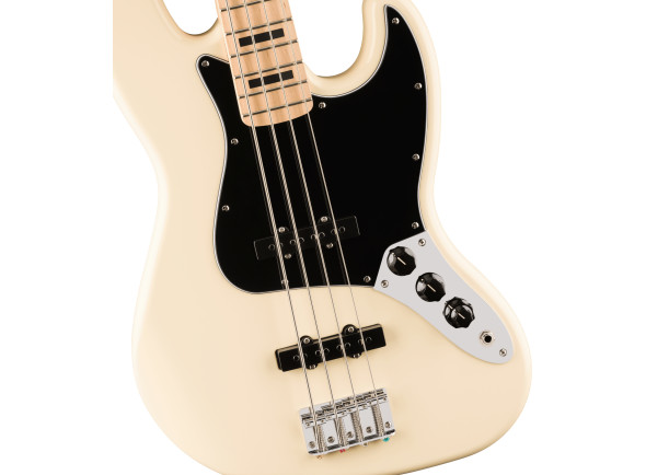 Fender  Affinity Series Active Jazz Bass Maple Fingerboard Black Pickguard Olympic White