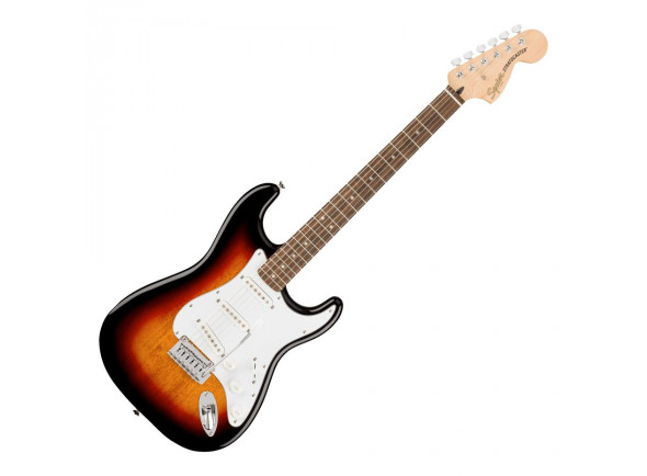 Fender  Affinity Series LRL WPG 3-Color Sunburst  - Material de corpo de choupo, Nome da cor Sunburst de 3 cores, Fingerboard Material Laurel, Configuração de captador de guitarra S-S-S, Comprimento da escala 25, Materiais de cabo de aço de níquel, ...