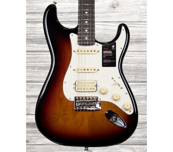 Ver mais informações do  Fender American Perf Stratocaster HSS RW 3-Color Sunburst 