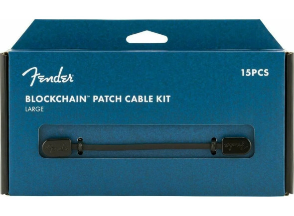 Fender  Blockchain Patch Cable Kit LRG Black Angled - Angled - Type-A Connector Jack MONO 6,3 mm Male, Type-B Connector Jack MONO 6,3 mm Male, Connector Angle Angled - Angled, 