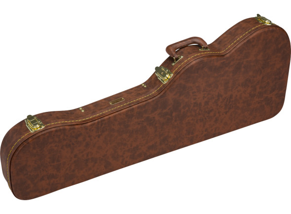 Fender Classic Poodle Case - estojo Stratocaster e Telecaster  - Case para: Stratocaster / Telecaster, Cor - Castanho avermelhado, Material - Madeira, Medidas: 98cm x 32,4cm x 28.4cm, 