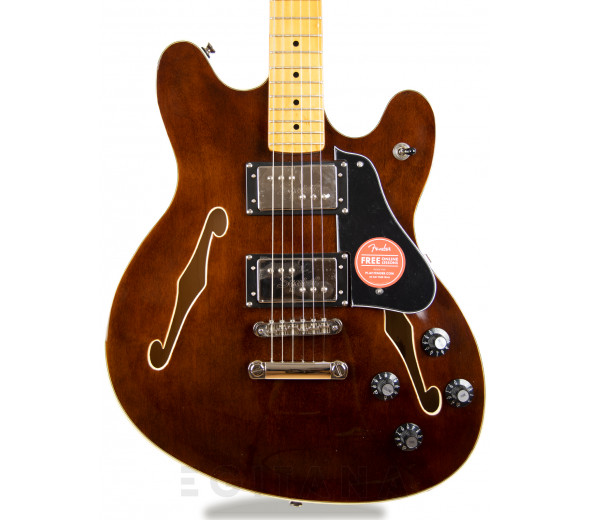 Fender SQ Classic Vibe Starcaster Walnut  - Corpo em Laminated Maple, Braço em Maple, Escala em Maple, Perfil do braço em C, Raio: 241mm (9.5), Escala: 648 mm (25.51), 