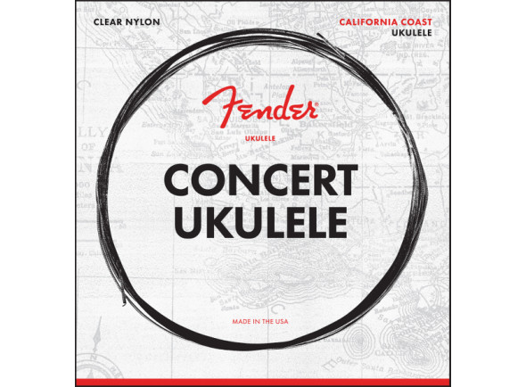 Fender  Concert Ukulele Strings, Set of Four - Nome do Modelo: Fender Concert Ukulele cordas, Set of Four, Número de cordas: 4, Material: Nylon Transparente, 