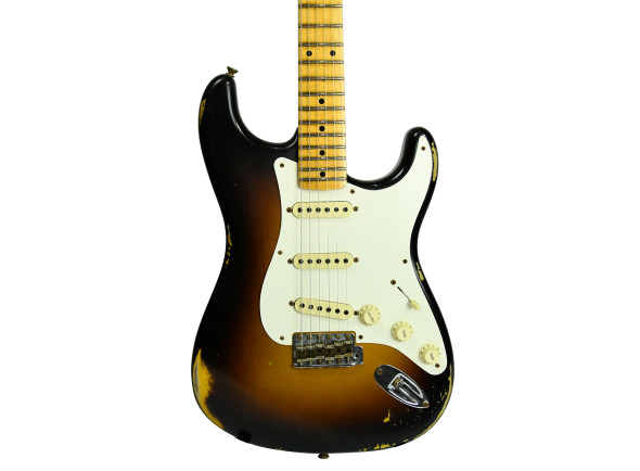 Fender Custom Shop 57 Strat WF2TSB Relic Ltd - Cor / Acabamento: Wide Fade 2-Color Sunburst, Corpo Sólido em Amieiro, formato Stratocaster, Cordas: 6, Trastes: 21, Comprimento da escala: 25,5