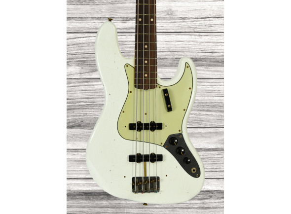 Ver mais informações do  Fender Custom Shop 64 Jazz Bass Journeyman Relic Olympic White RW