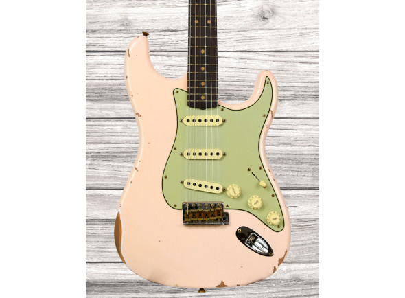 Fender  Custom Shop Limited Edition 63 Strat Relic Super Faded Aged Shell Pink