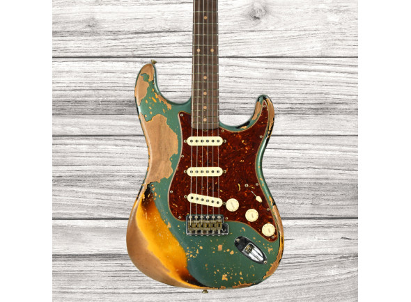 Fender Custom Shop Limited Edition Roasted 61 Super Heavy Relic Rosewood Fingerboard Sherwood Green over Sunburst Fender Custom Shop Limited Edition Roasted 61 Super Heavy Relic Rosewood Fingerboard Sherwood Green over Sunburst