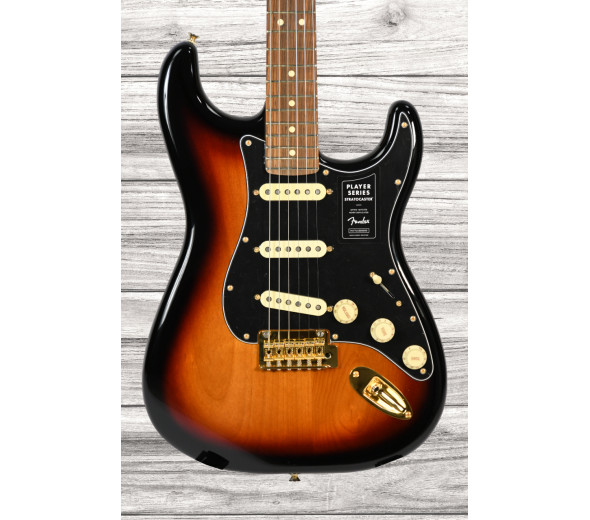 B-stock  Guitarra elétrica/Guitarras formato ST Fender  FSR Player Gold Hardware Pau Ferro FB 3-Tone Sunburst B-Stock