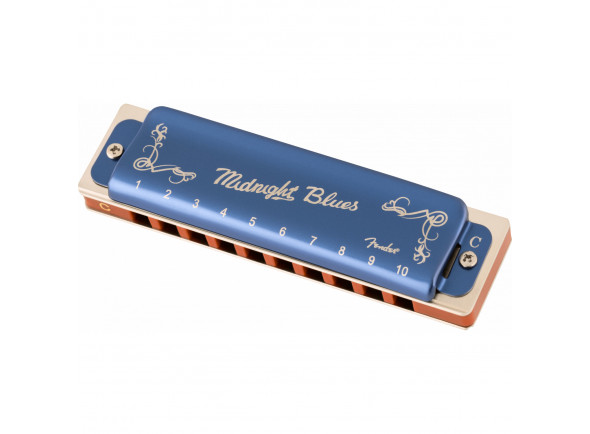 Fender  Midnight Blues Armonica Do  - Diatônico, 10 buracos, Edição limitada, 