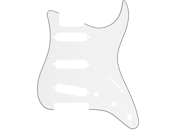 Pickguard para guitarra Fender Pickguard, Stratocaster S/S/S 11-Hole Mount Parchment P/B/P 3-Ply Pickguard para guitarra Fender Pickguard, Stratocaster S/S/S 11-Hole Mount Parchment P/B/P 3-Ply