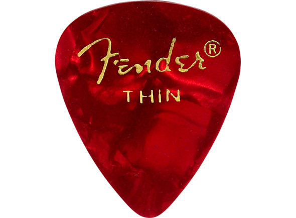 Fender  Premium Celluloid 351 Shape Picks Thin Red Moto 12-Pack