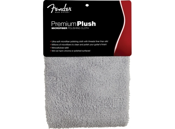 Fender Premium Plush Microfiber Cloth  - Pano de limpeza, Pano macio de limpeza e polimento para instrumentos, Material: Microfibra, 
