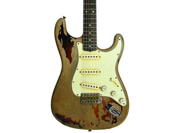Fender  Rory Gallagher Relic Strat - Modelo Assinatura Rory Gallagher Custom Shop, Corpo: Amieiro, Braço: Maple, Escala: Rosewood, 21 trastes, Captador: 3 pickups single personalizados - '60, 