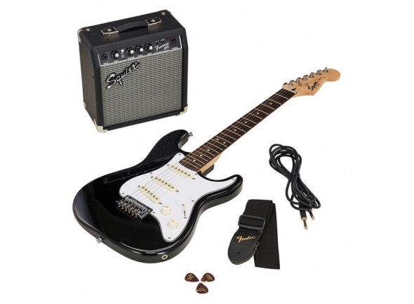 fender sq strat pack sss blk gb