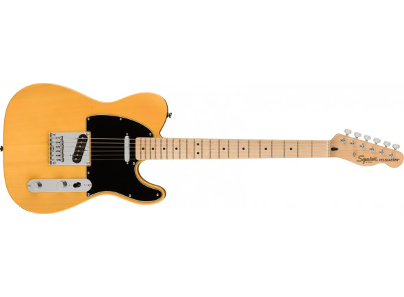 Fender Squier Affinity Series Maple Fingerboard Black Pickguard Butterscotch Blonde - Corpo: Choupo com Acabamento Poliuretano Brilhante, Pescoço: Maple com formato 