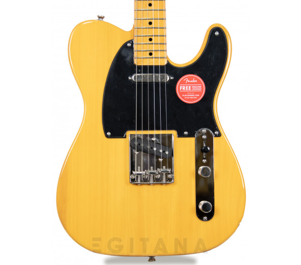 Fender  SQ CV  50s Telecaster MN Butterscotch Blonde - Corpo em Pinho (Pine), Braço aparafusado em maple, Escala em maple, Perfil do braço em 