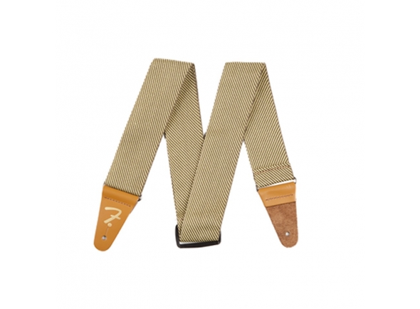 Fender Vintage Tweed Strap  - O comprimento totalmente ajustável (44 ”-49,5”) fornece um ajuste versátil., Material de tweed clássico transmite uma vibe de estilo vintage., O logotipo em ouro Fender “F” em relevo nas extremidad...