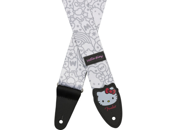 Fender  x Hello Kitty White Poly Strap 2