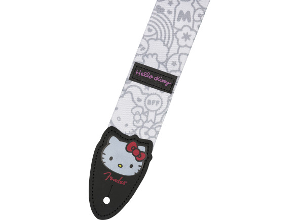 Fender  x Hello Kitty White Poly Strap 2