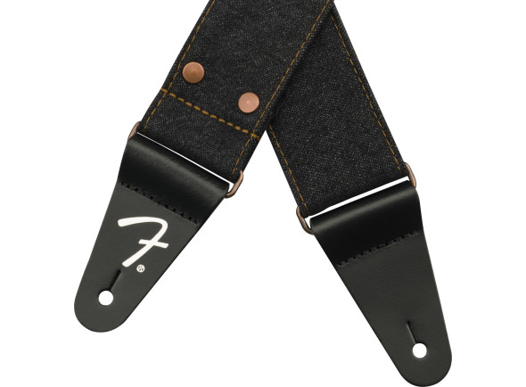 Fender  x Wrangler Riveted Denim Strap Black