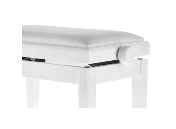 GEWA 130012 Banco de Piano Deluxe Vinil Branco Brilhante
