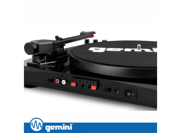 Gira-Discos 33/45/78RPM Preto C/ 2 Colunas GEMINI