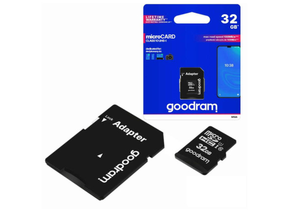 Good Ram  Cartão Micro Sd 32 Gb Goodram M1aa Cl10 Uhs-I + Adapt