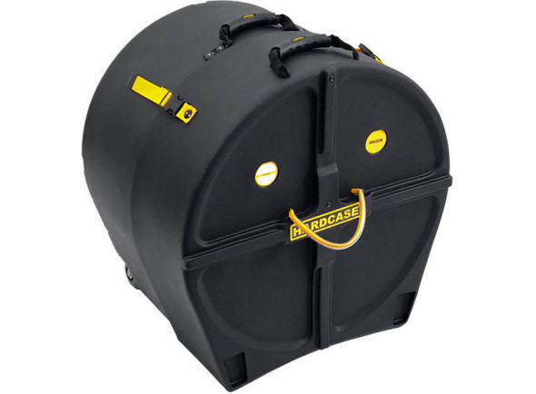 Hardcase  HN20B Bass Drum Case - caixa de bombo, Para bombo de 20, Diâmetro interno: 606 mm, Profundidade máxima: 610 mm, Inclui rodas de borracha de 75 mm, 