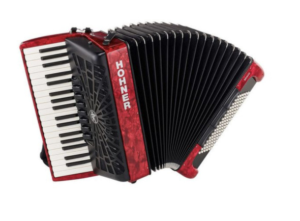 Hohner Bravo III 96 Silent Key Red