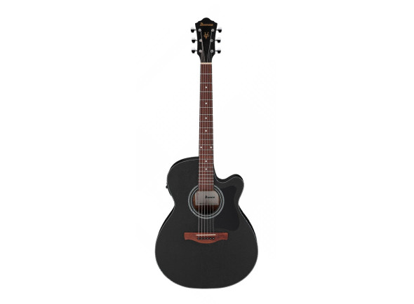 Ibanez VC44CE-WK - Material do tampo: Meranti, Fundo e laterais: Meranti, Acabamento: Weathered Black, Estilo do corpo: Cutaway, Material do braço: Meranti, Material da escala: Madeira Nandu, 