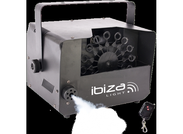 Ibiza FOG-BUBBLE400 B-Stock  - Máquina de fumos e bolhas c/ 400W, Tensão: 230Vac, função de fumo e bolhas, Capacidade: 0.6LT (bolhas), 0.25LT (fumos), Modo controlo: auto ou controlo remoto, Distância projeção: 3.5MT, aquece em ...