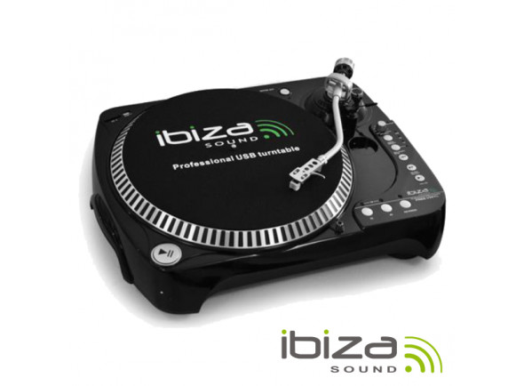 Ibiza  FREEVINYL B-Stock  - Gira discos c/ motor DC e cabeça Audio Technica, Controlo velocidade: 33rpm, 45rpm e 78rpm, Tensão funcionamento: 115/230Vac, Reprodução dispositivos: USB/SD, função REC, Interface ligação USB1.1, ...