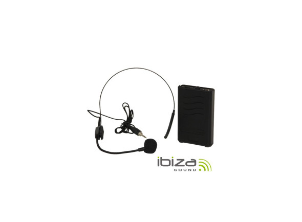 B-stock Sistema sem fio com microfone de cabeça Ibiza  Microfone Headset S/ Fios 207.5mhz PORTHEAD12-2 B-Stock