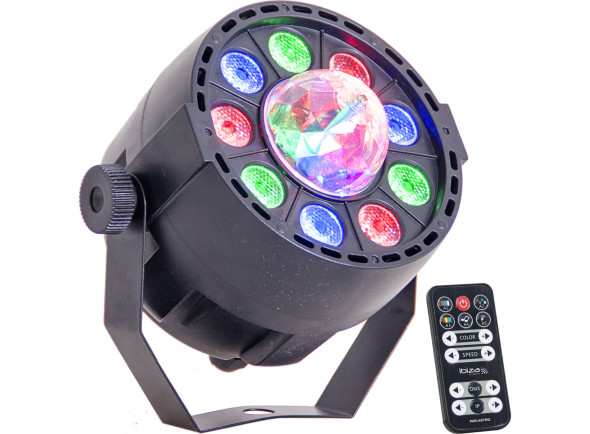 Ibiza  Projector Luz c/ 9 Leds RGBW DMX