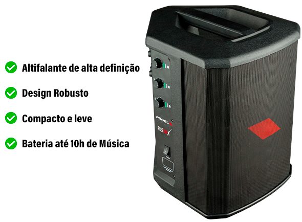 Proel FREEONEX Sistema PA até 10h de bateria com Bluetooth